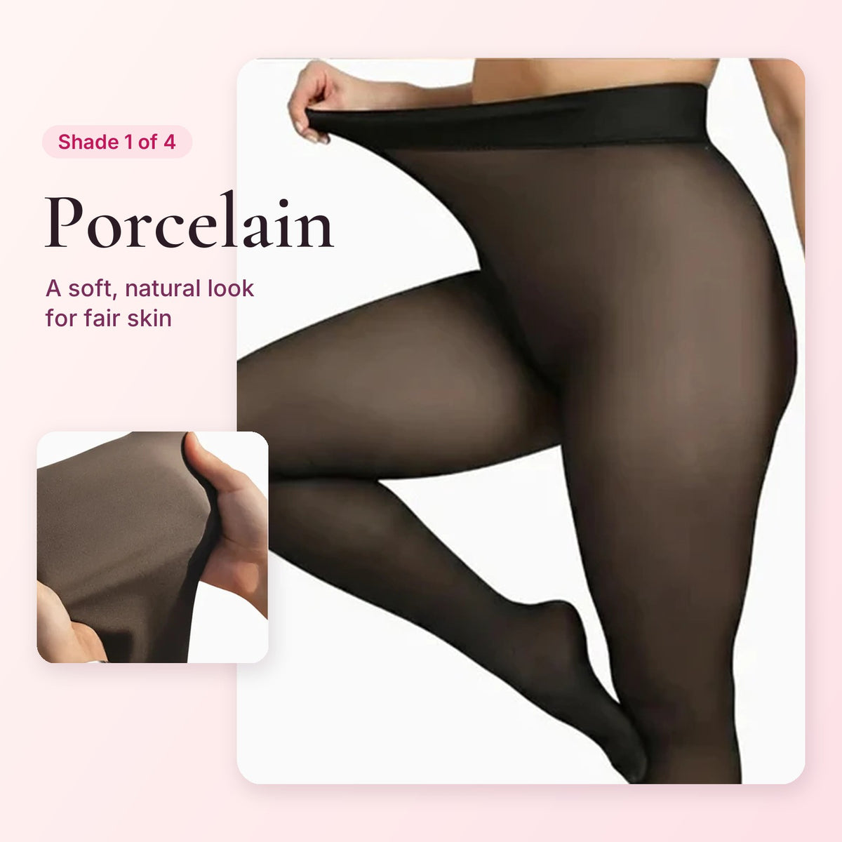 This Fleece Tights in Porcelain