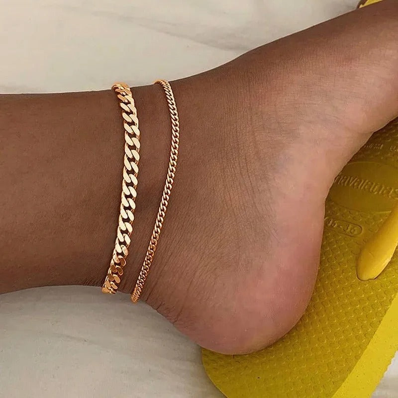 The Thick & Thin Anklet Set — photo 1
