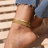 The Chunky Link Anklet Set