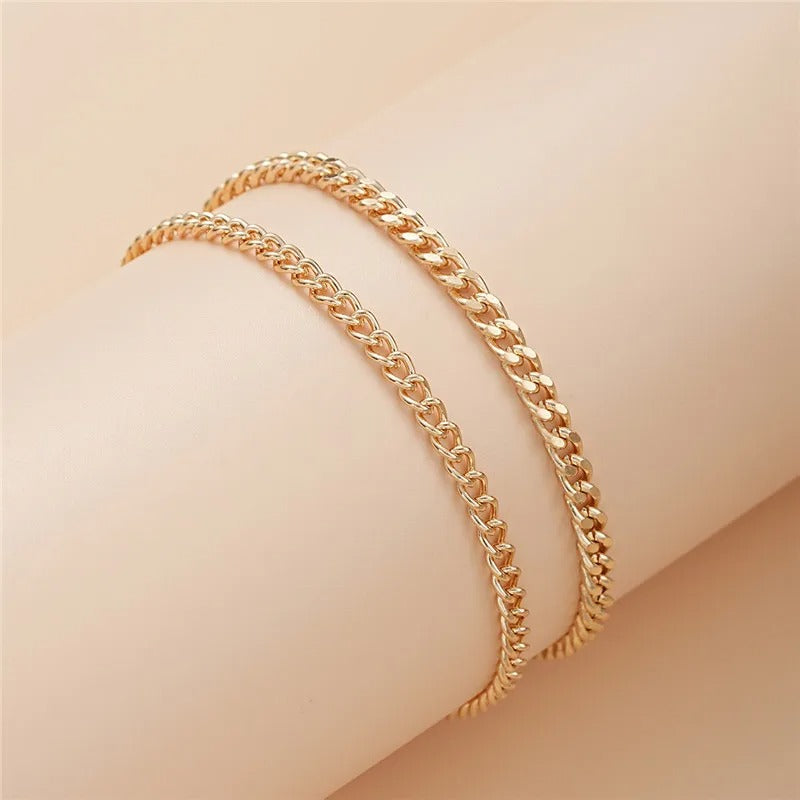 The Thick & Thin Anklet Set — photo 3