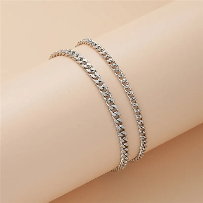 The Thick & Thin Anklet Set — photo 4