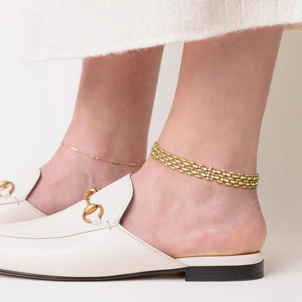 The Chunky Link Anklet Set — photo 2