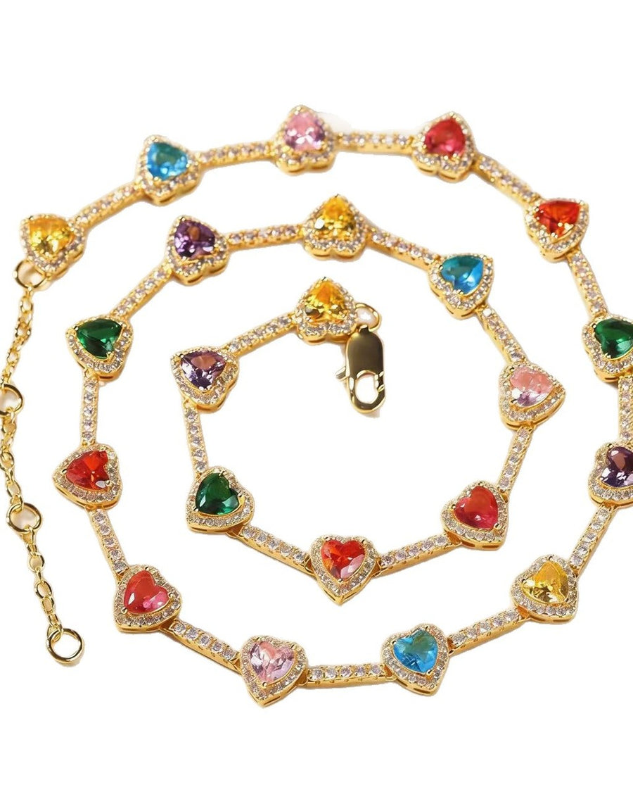 Crystal-framed hearts